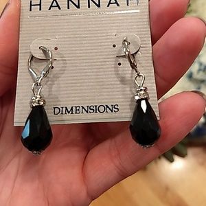 New - Black Drop Earrings
